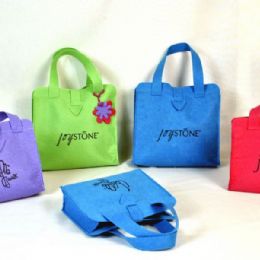 BORSA IN STOFFA MOD. LUCIA FELTRO CON SOFFIETTO