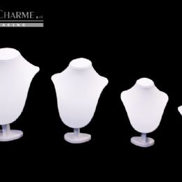 ESPOSITORI AB ART. COLLO GOCCIA SIMILPELLE BIANCA