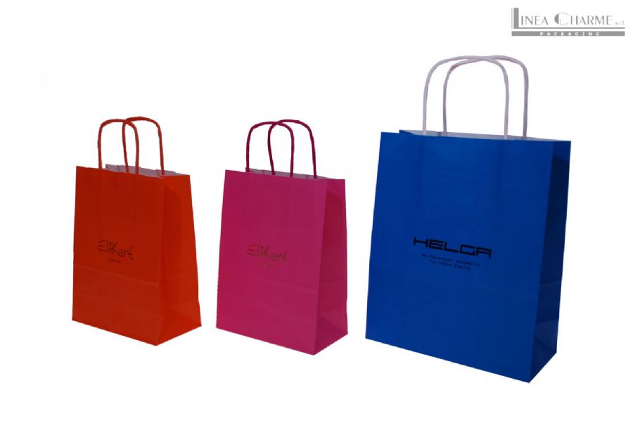 SHOPPING BAGS ECO MOD. SL CARTA KRAFT COLOR RITORTO