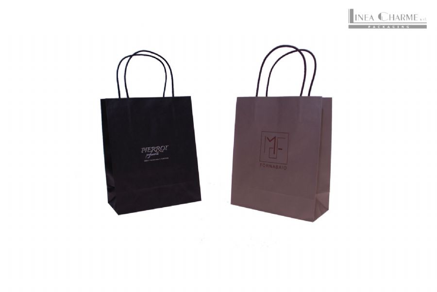 SHOPPING BAGS ECO CARTA KRAFT PESANTE MANICO COTONE