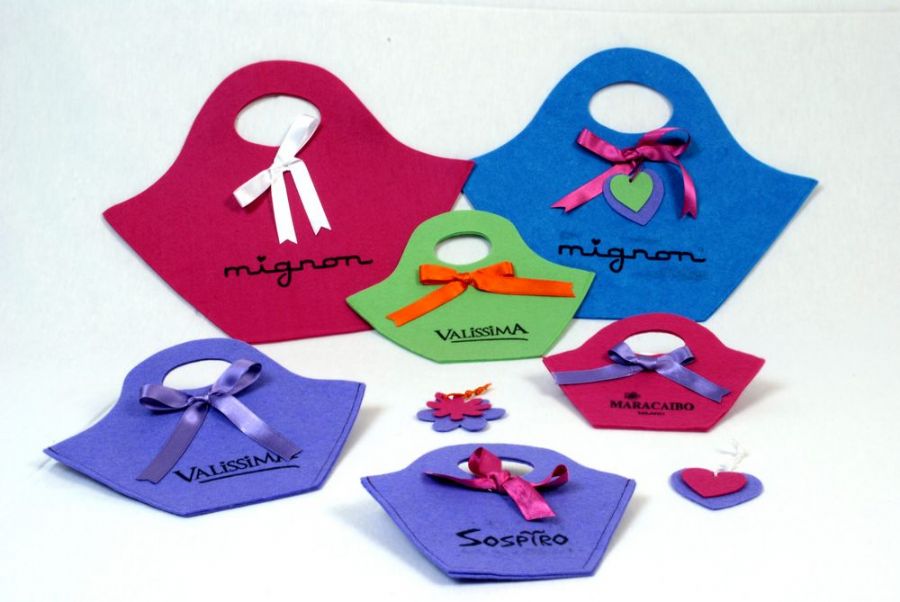 BORSA IN STOFFA MOD. VASETTO FELTRO