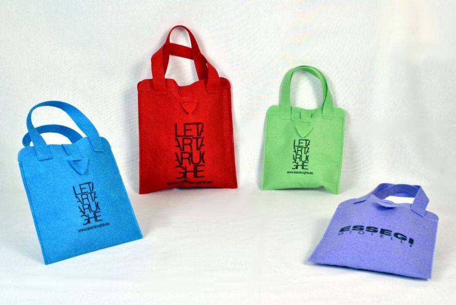 BORSA IN STOFFA MOD. LUCIA FELTRO PIATTA