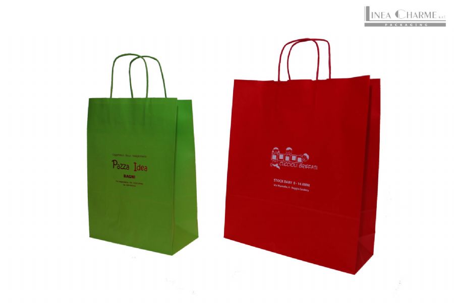 SHOPPING BAGS ECO MOD. SL CARTA KRAFT COLOR RITORTO