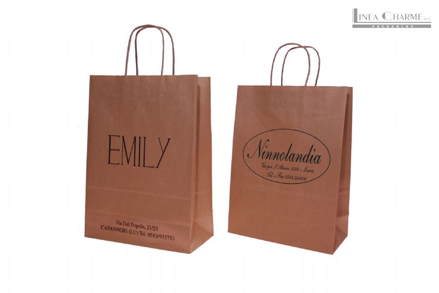 SHOPPING BAGS ECO MOD. ML KRAFT AVANA RITORTO