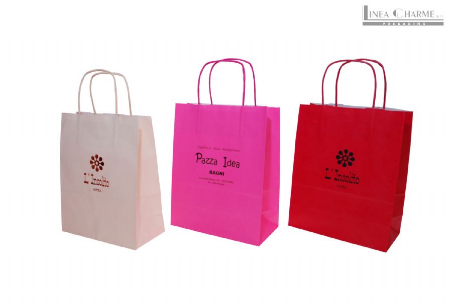 SHOPPING BAGS ECO MOD. SL CARTA KRAFT COLOR RITORTO